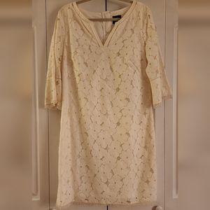 Adrianna Papell cream/ivory colored shift dress